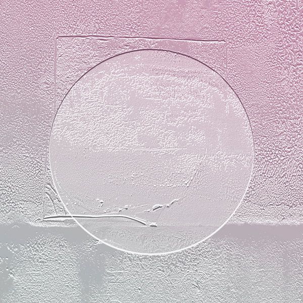 Modern Japandi moon abstraction in pastel colours by FRESH Fine Art