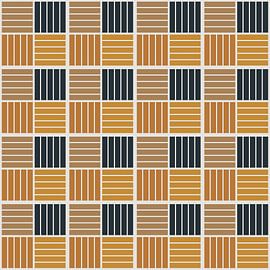 Retro Schaakbord Fantasie Pixel van Mad Dog Art