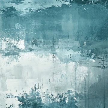 Turquoise Abstract | Serene Turquoise Dance