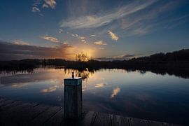 Autumn evening by the water