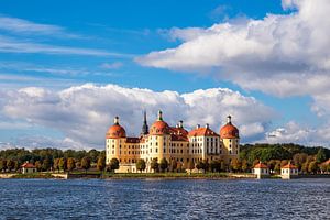 Blick auf das Schloss Moritzburg in Sachsen