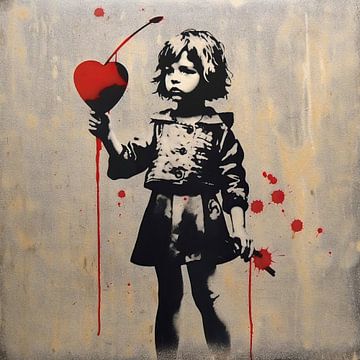 Hart | Banksy Stijl | Graffiti van Studio Blikvangers