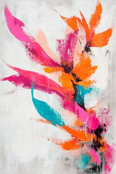 Colourful plant motif - Abstract by Poster Art Shop