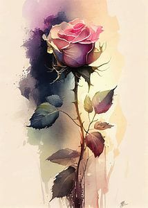 Art de la fleur de rose