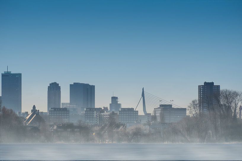 Foggy Rotterdam Skyline Kralingen by Arjen Roos