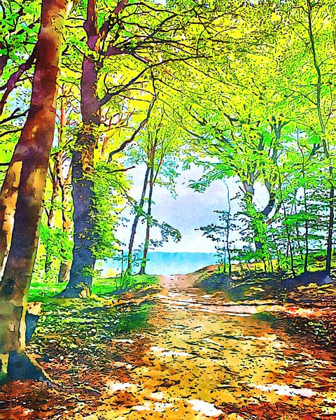 Jasmund National Park, Motif 1 by zam art