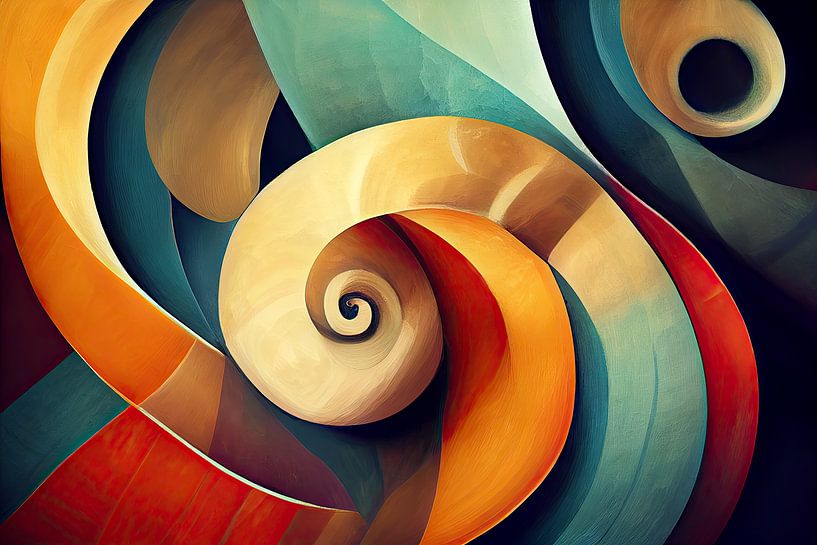 Spiraal abstract van Bert Nijholt