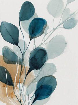 Ink leaves in balance by Color Square