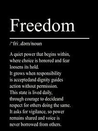 Freedom Definition – Schwarz von WordsThatInspire