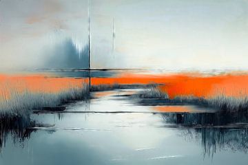 Salt marsh abstract-m01 by Rautenberg Digital Art Maritim