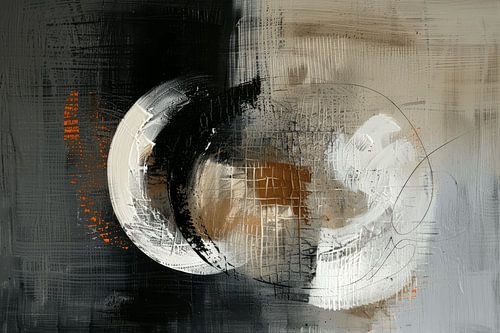 Modern abstract in wabi-sabi style by Japandi Art Studio