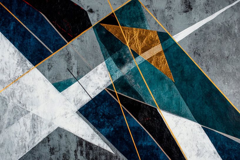 Geometrische harmonieën - kleurenspel van Poster Art Shop