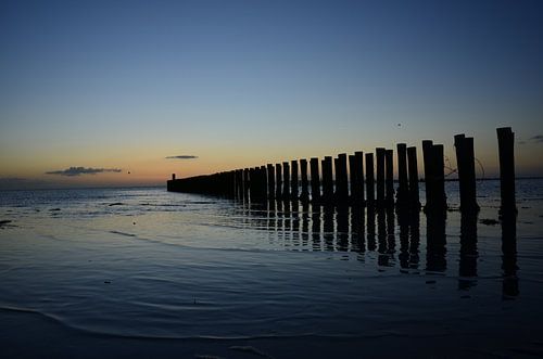Ameland/Zonsopkomst op het wad