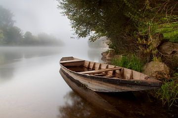 Bootje langs de Dordogne van Halma Fotografie