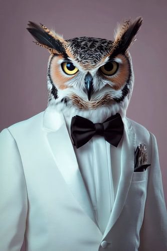 Elegante zonderling in pak