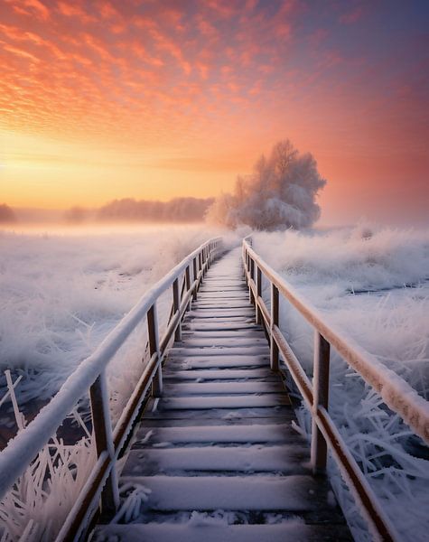 Romantische Brücke von fernlichtsicht
