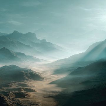 Vallée de la lumière bleue sur Femea Stille Landschappen