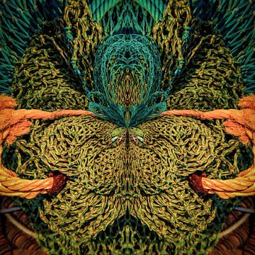 figure abstract - fishing net male by Sabine Wagner