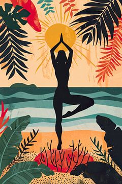 Yoga au lever du soleil sur Whale & Sons