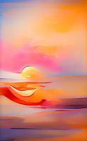 Abstrakter Sonnenuntergang am Strand