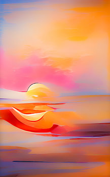 Abstrakter Sonnenuntergang am Strand