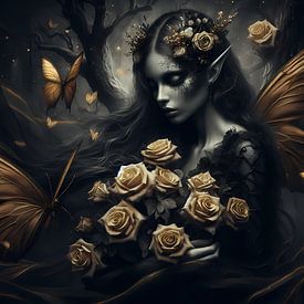 Fee van de gouden rozen van ButterflyPix