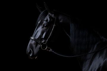 Paardenportret in Art Noir #2 van Skyfall