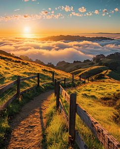 Natur im goldener Stunde