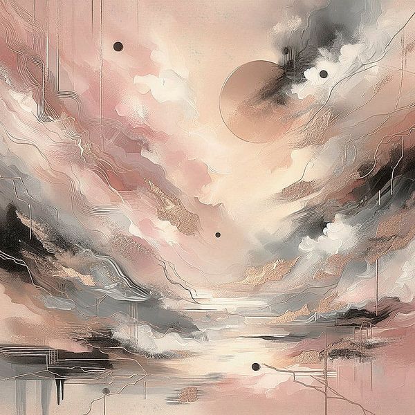 Morgennebel in Rosa und Grau. von Ineke de Rijk