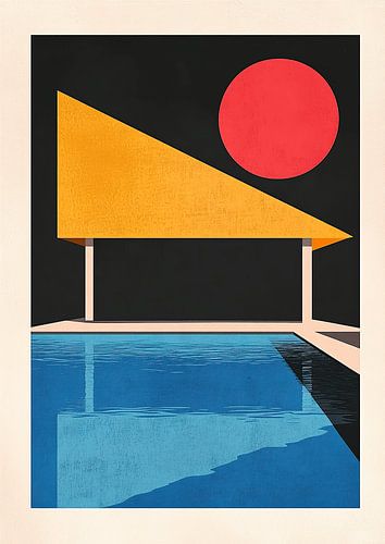 Bauhaus Zwembad Maan Zwart