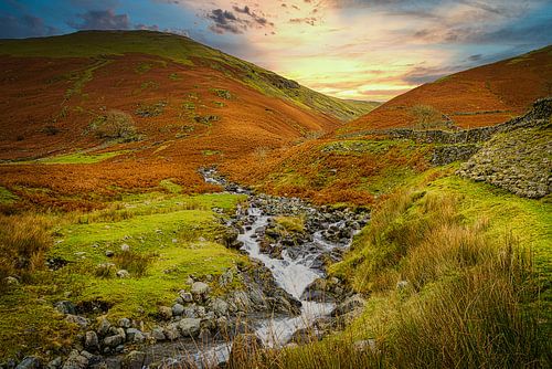 Fast-flowing brook in the Lake district, Great Britain.