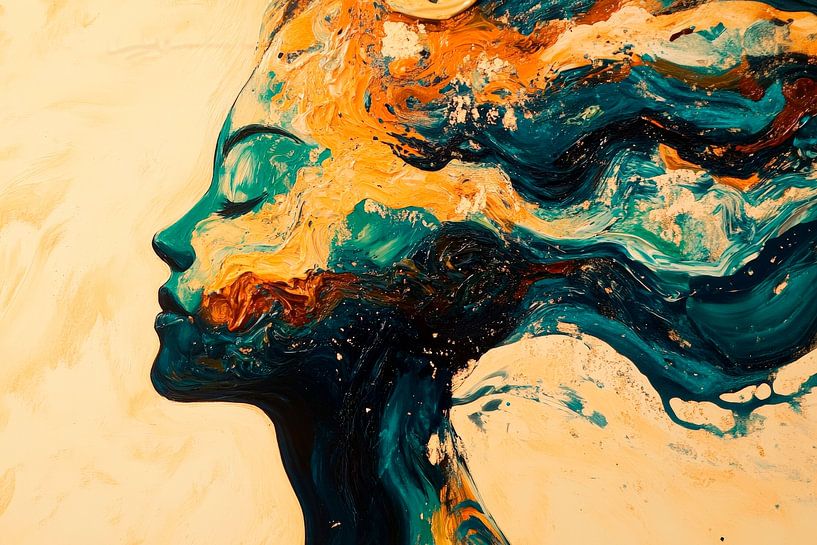 Pensées fluides - Jeu de couleurs de l'âme par Poster Art Shop