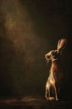 Fineart - Haas in het licht van Marijke Trienekens
