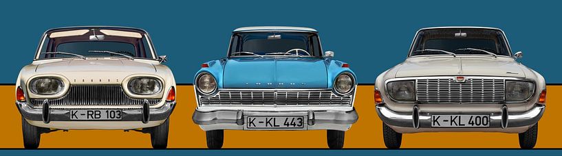 Ford Taunus 17m Typ P3 P2 P5 Triptychon von aRi F. Huber