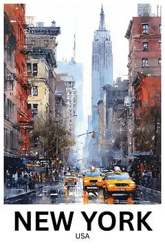 Rainlight Avenue - La ville de New York en mouvement sur Jaladri Atelier