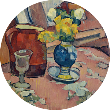 Emile Bernard - Stilleven (vaas met bloemen, kan en glas) (ca. 1892) van Peter Balan