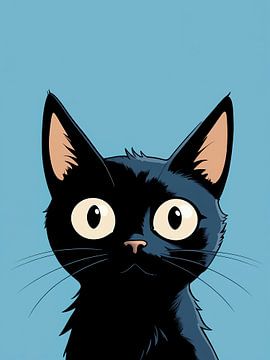 Salem the black cat by Hilde Remerie Photography and digital art