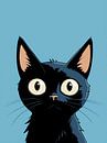 Salem the black cat by Hilde Remerie Photography and digital art thumbnail