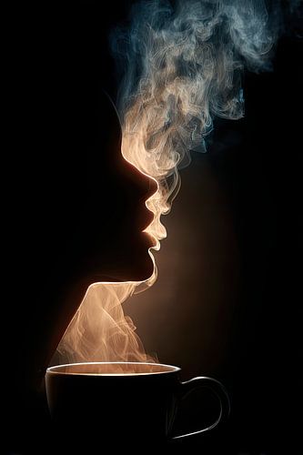 kop koffie of cappuccino abstracte weergave