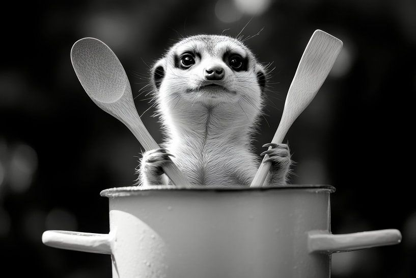 Meerkat cook by Poster Art Shop