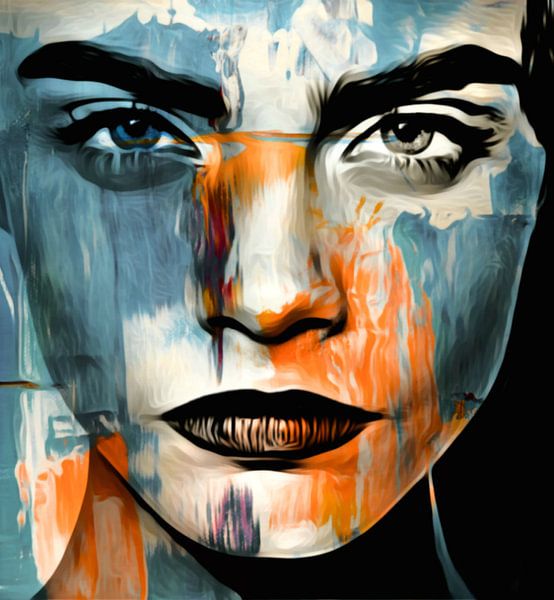 Just Face - Motif abstrait du jeu Cara Delevingne par Team W 32 Gallery