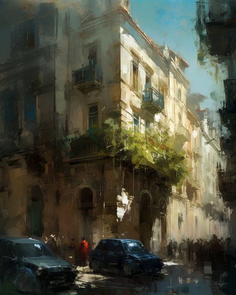 Ein Sommerabend in Alfama, Lissabon von Studio Allee