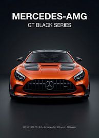 Mercedes-AMG GT Black Series: studiofoto van voren van Morgan