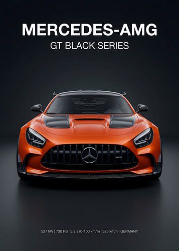 Mercedes-AMG GT Black Series – Frontansicht, Studioaufnahme von Morgan