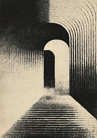 Geometric arch with rhythmic lines by Niklas Maximilian