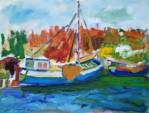 Old boats near Alkmaar