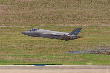 Take-off U.S. Air Force F-35 Lightning II Demo Team. by Jaap van den Berg