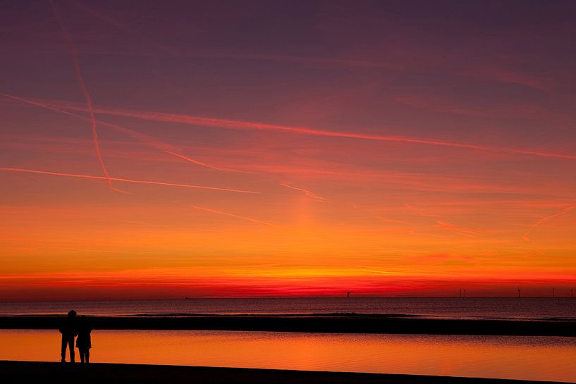 Zonsondergang op de Noordzee von Arjan Groot