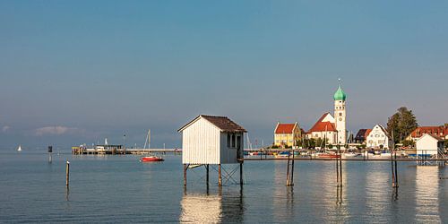 Wasserburg aan het Bodenmeer in het ochtendlicht