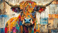 Abstrakter schottischer Highlander von Vlindertuin-Art Miniaturansicht